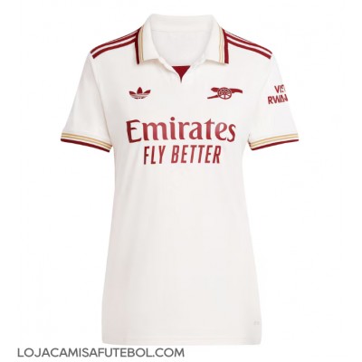 Camisa de Futebol Arsenal Cristhian Mosquera #3 Equipamento Alternativo Mulheres 2025-26 Manga Curta Camisa de Futebol Arsenal Cristhian Mosquera #3 Equipamento Alternativo Mulheres 2025-26 Manga Curta